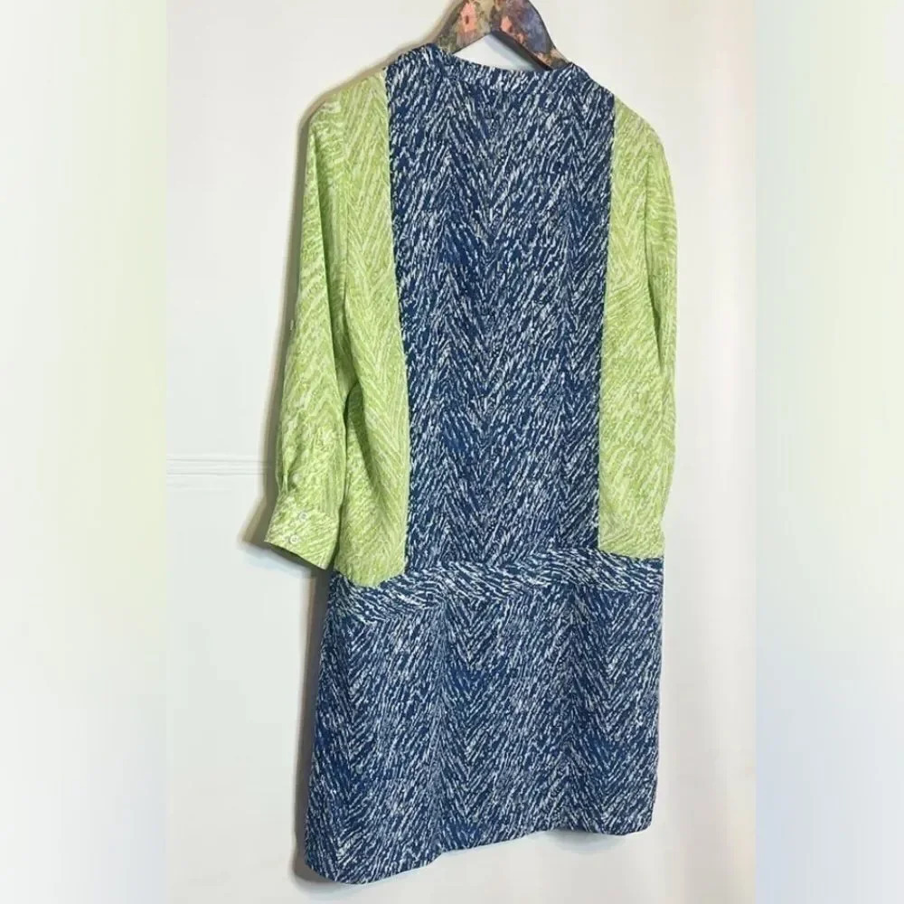 ETCETERA Oasis Shift Dress Size Medium Roll Tab Sleeves - Picture 6 of 9